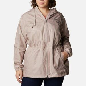 Columbia Women's Auroras Wake III Mid Jacket, 1X, Mauve Vapor Art Bouquet NWT